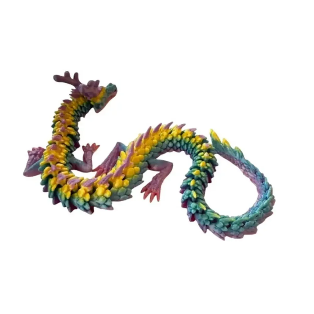 Horned Dragon 3D Printed Rainbow Multicolor NEW